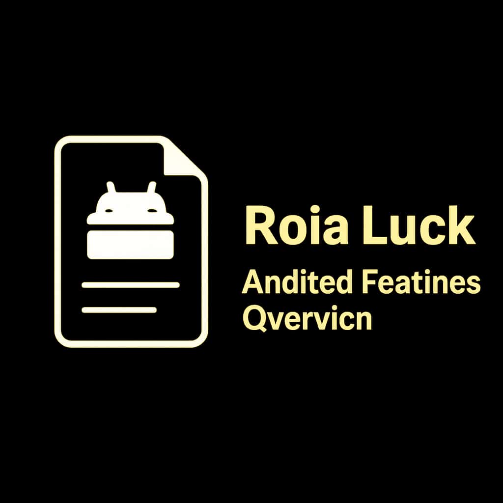 A badge representing Raja Luck Android features with a modern design.