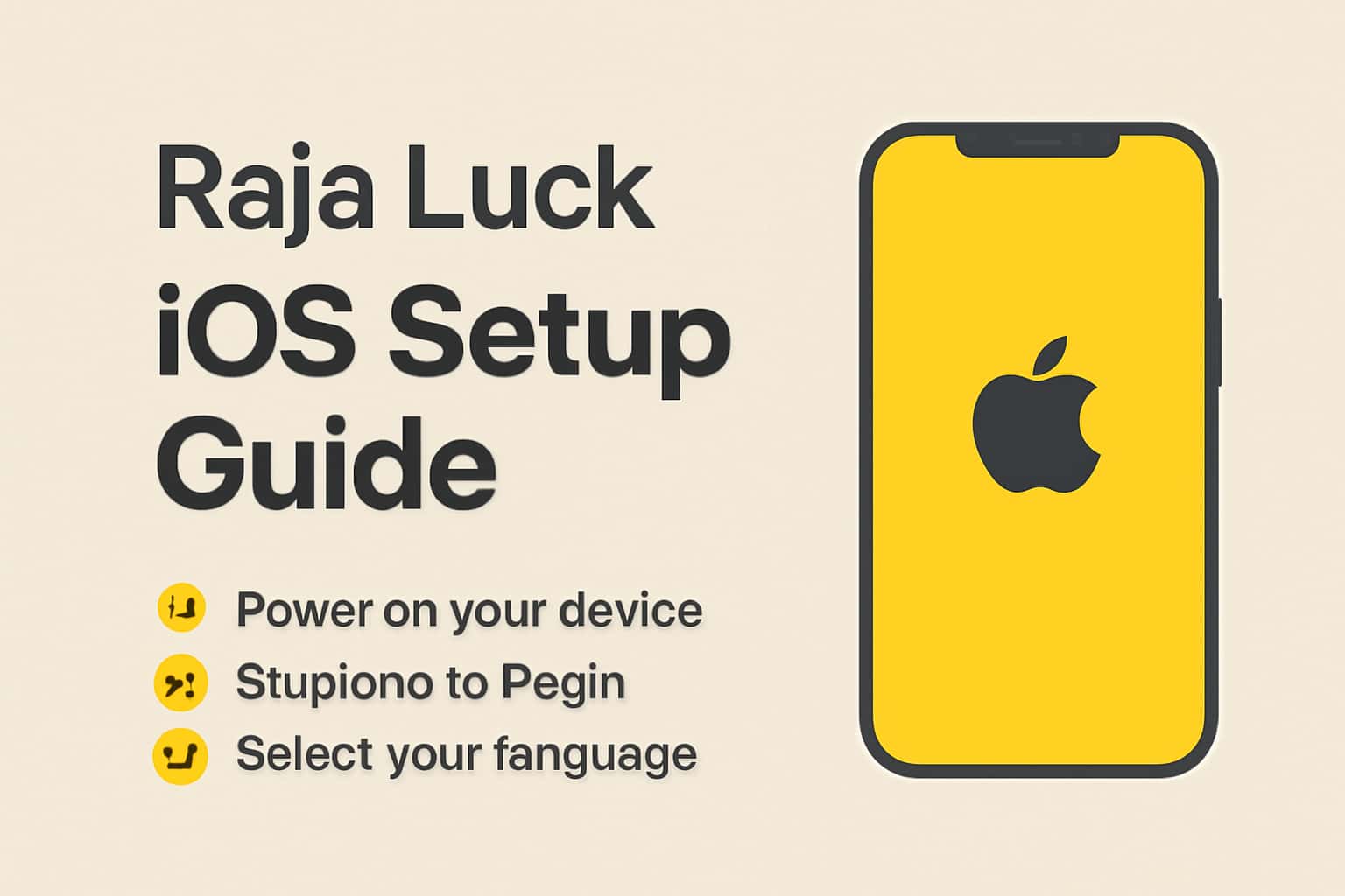 Visual representation of the Raja Luck iOS Setup Guide.