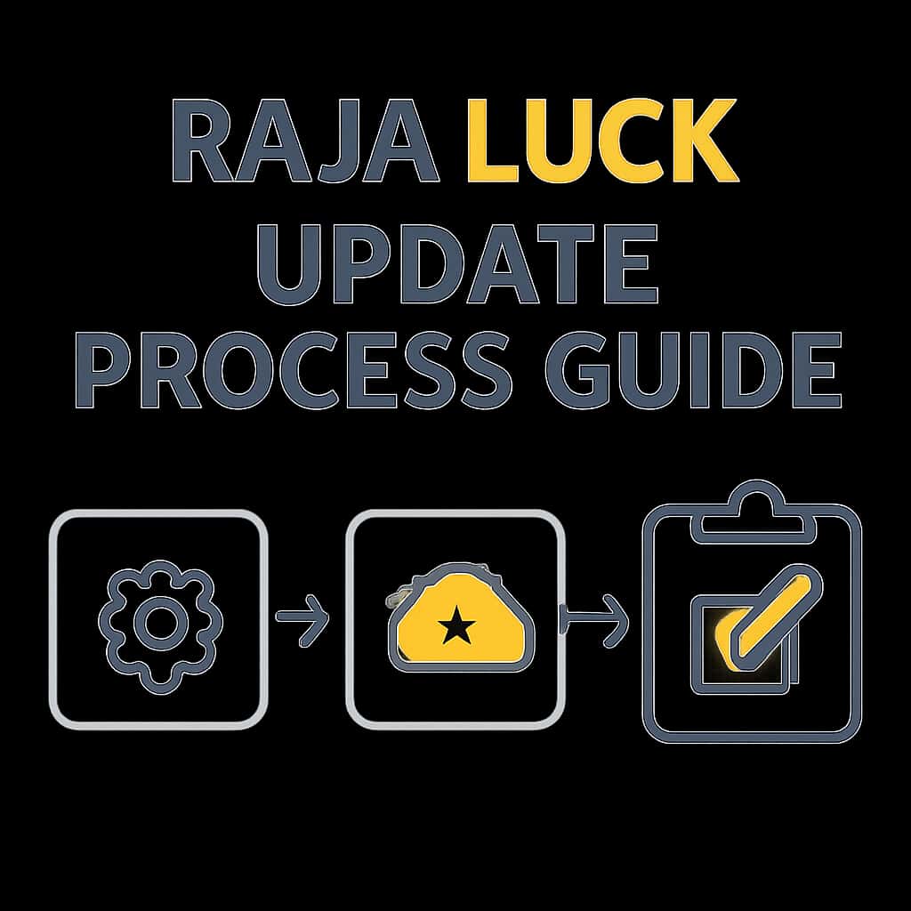 A diagram illustrating the update process for the Raja Luck app.
