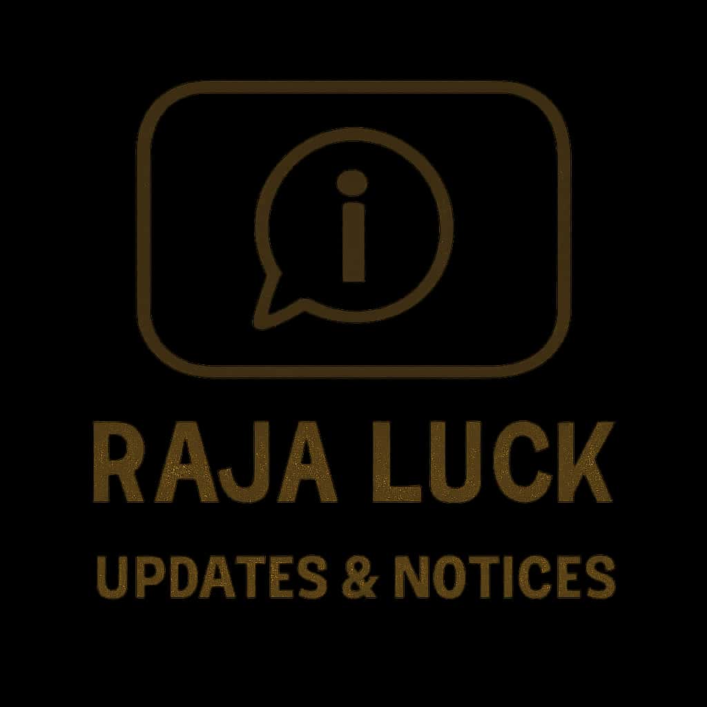 Icon representing Raja Luck Updates & Notices.