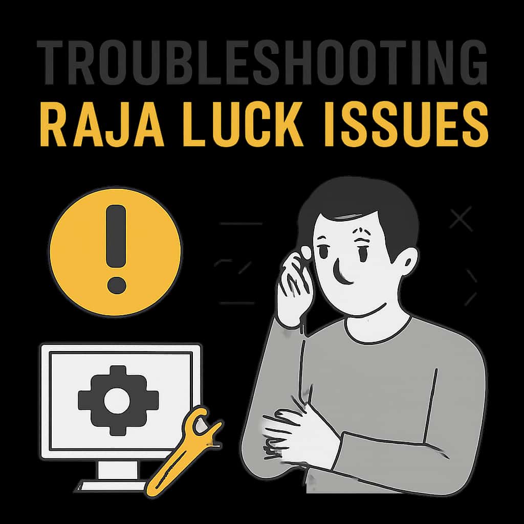 A diagram detailing the common issues and solutions for Raja Luck.
