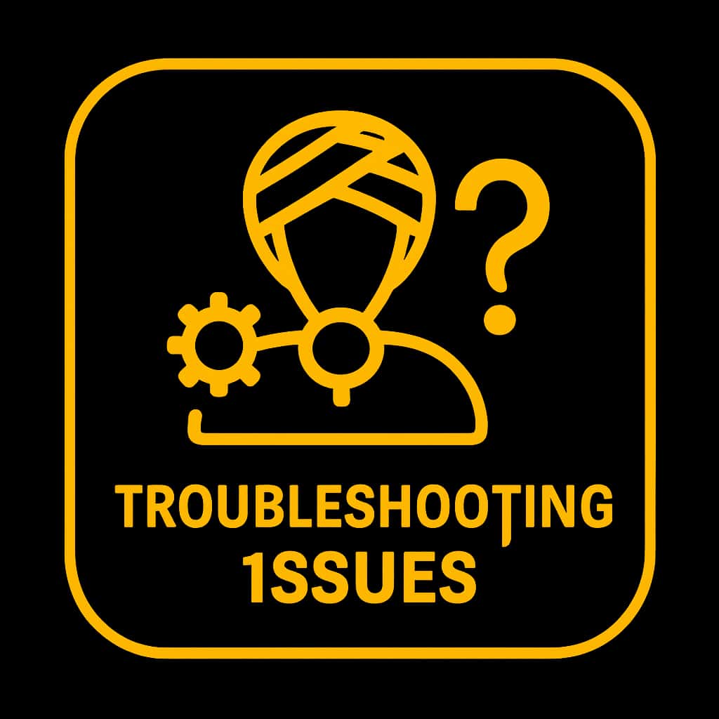 An icon representing assistance for Raja Luck troubleshooting.